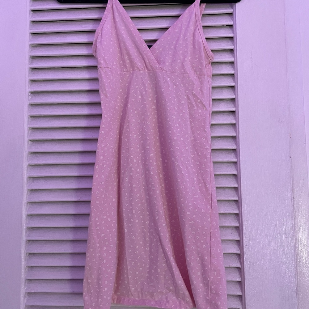 baby pink floral brandy melville dress